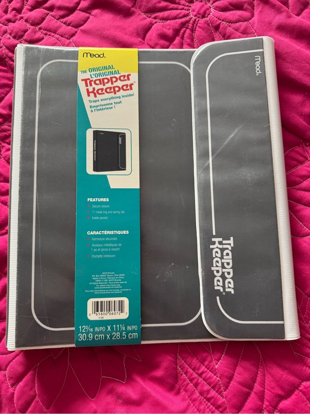 Mead Trapper Keeper Black Binder Retrofit